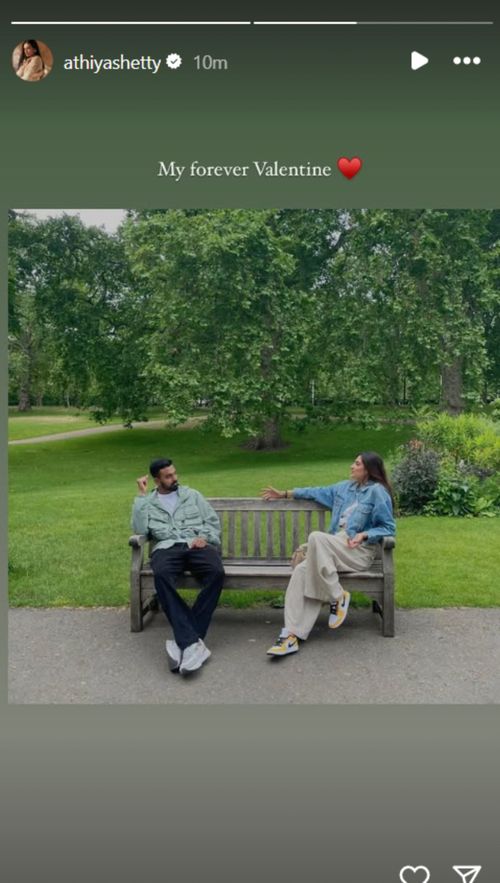 Athiya Shetty's recent Instagram story with KL Rahul.