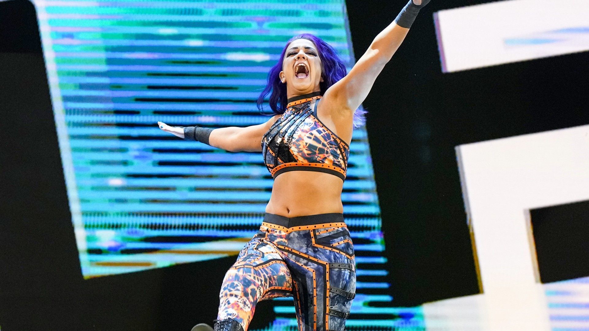 Bayley heads to the ring on WWE RAW