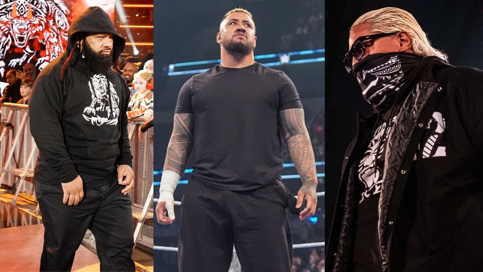 Jacob Fatu, Solo Sikoa, and Rikishi (Image Credits: WWE.com and Rikishi on Instagram)