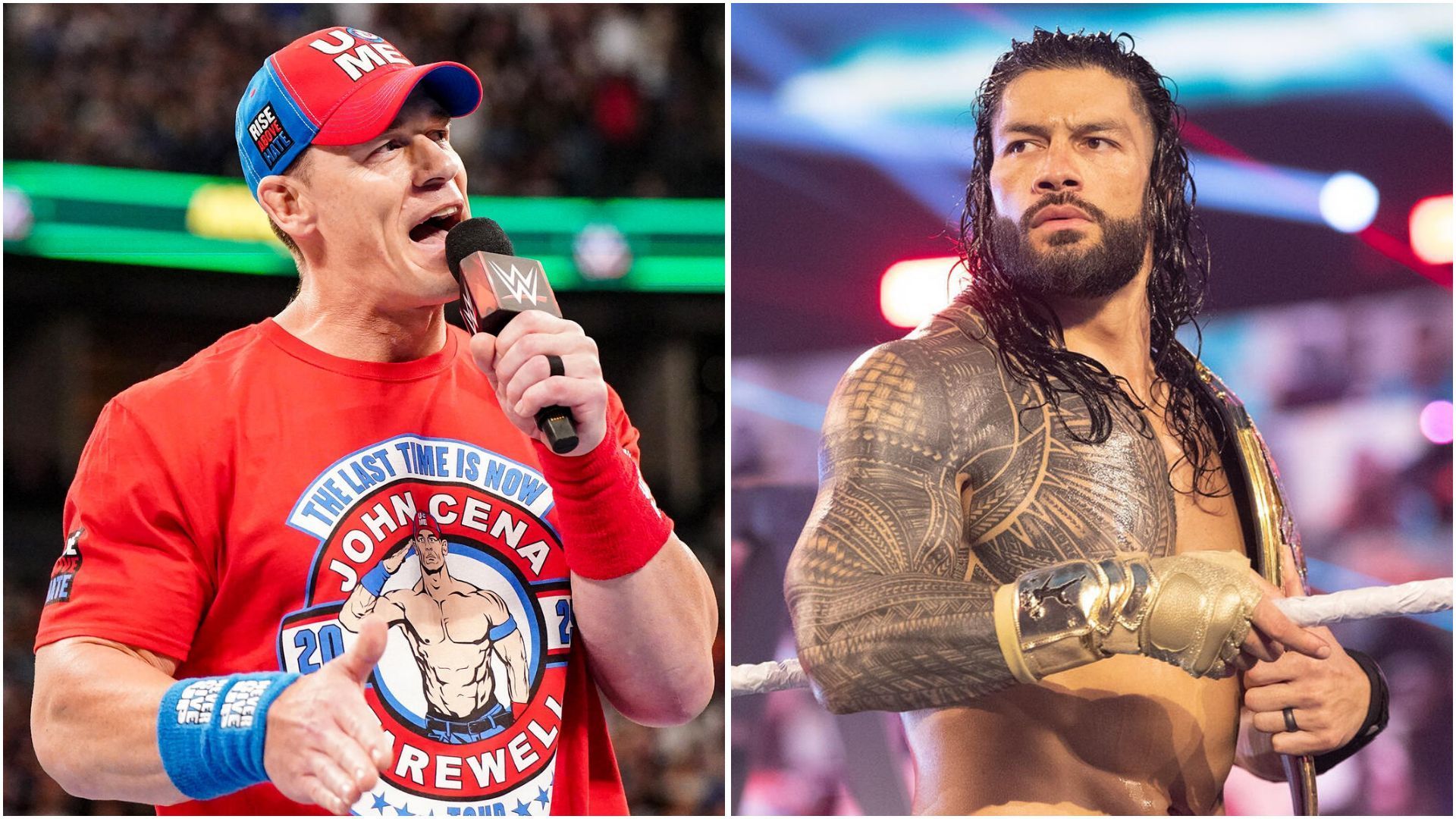 John Cena and Roman Reigns. (Photos: WWE.com)