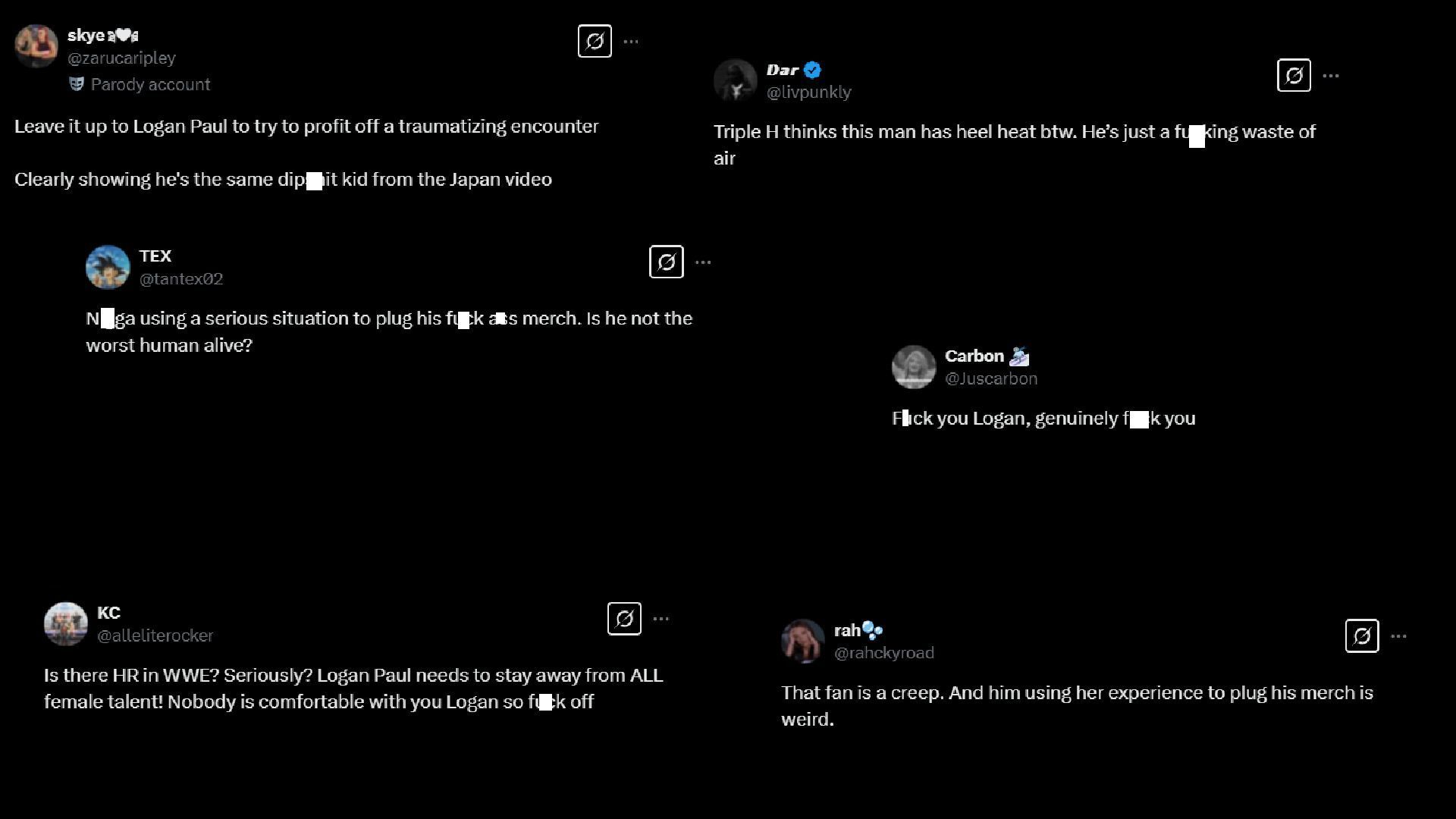 Fans aren&#039;t happy with Paul&#039;s actions (Credit: Fan responses on X/Twitter)