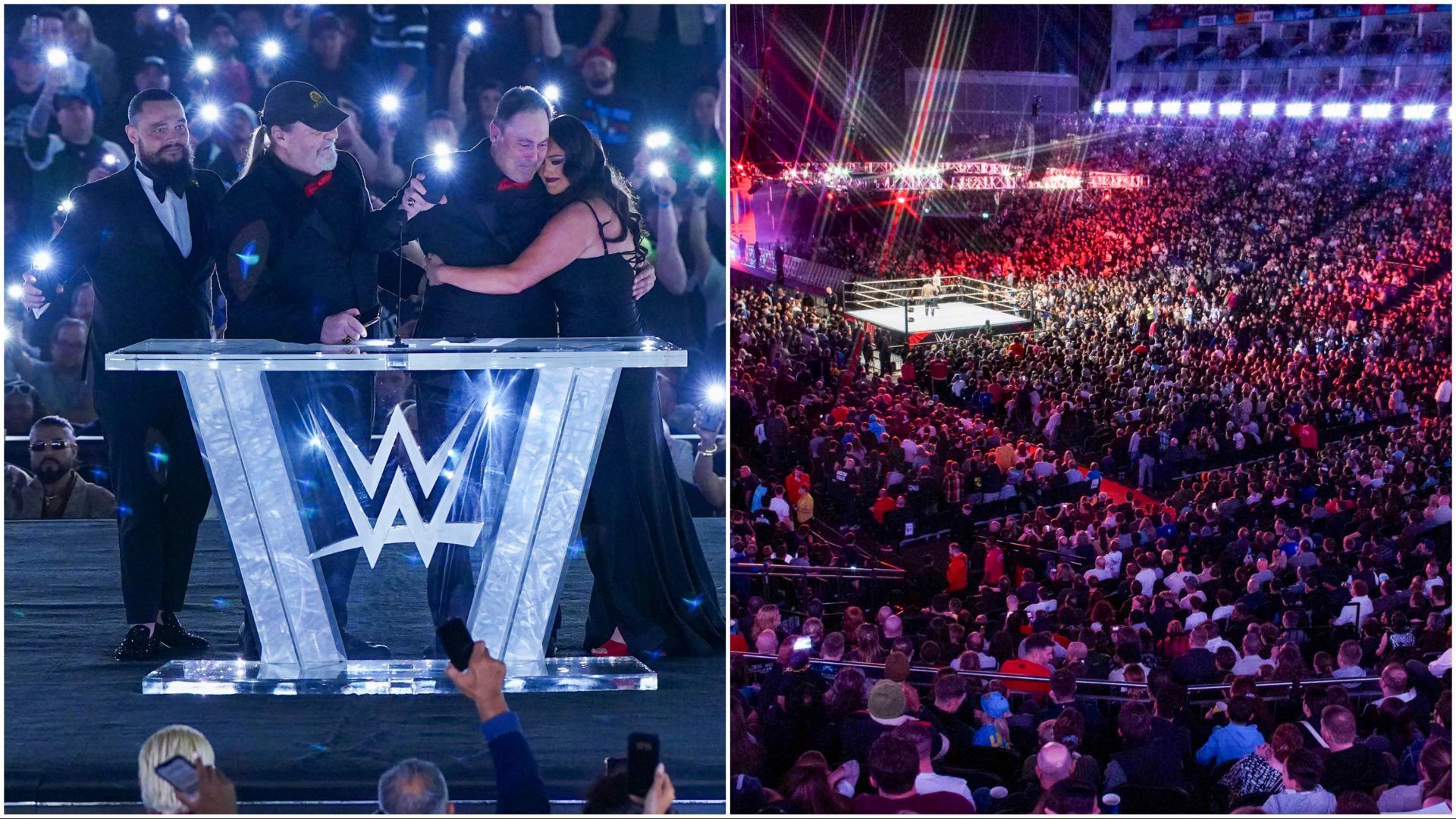 The Rotunda Family at the WWE Hall of Fame, WWE fans attend live event