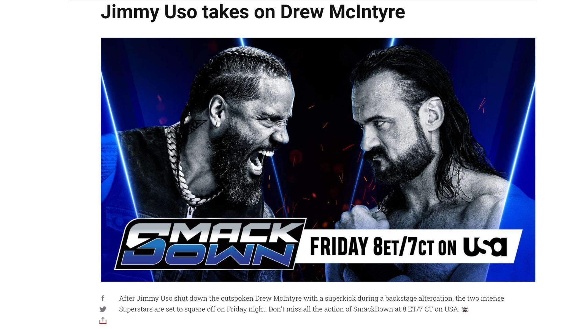 WWE shared this article on their official website.