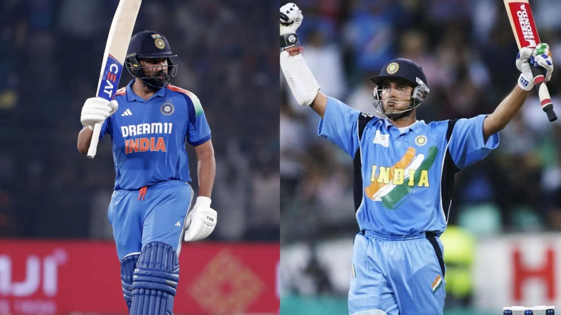 Rohit Sharma vs Sourav Ganguly (Image: Getty)