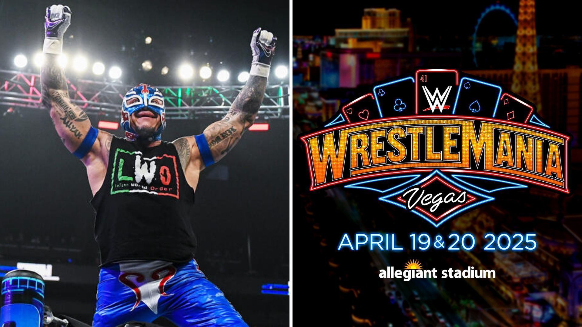 Could Rey Mysterio hang up his wrestling gear after WrestleMania 41? [Image credits: WWE.com and WWE on X]