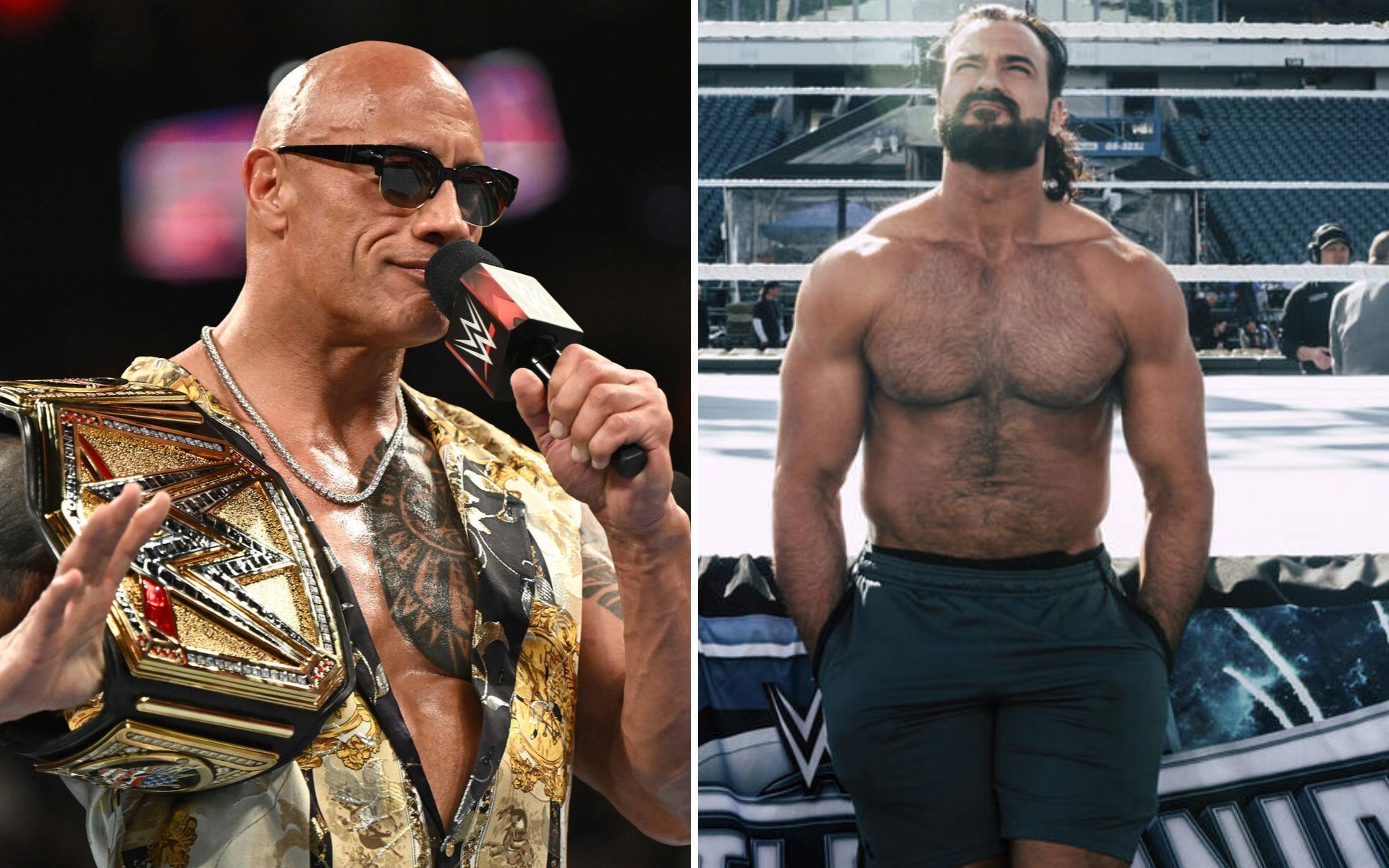 The Rock (left); Drew McIntyre (right) (Pic Courtesy: WWE.com)