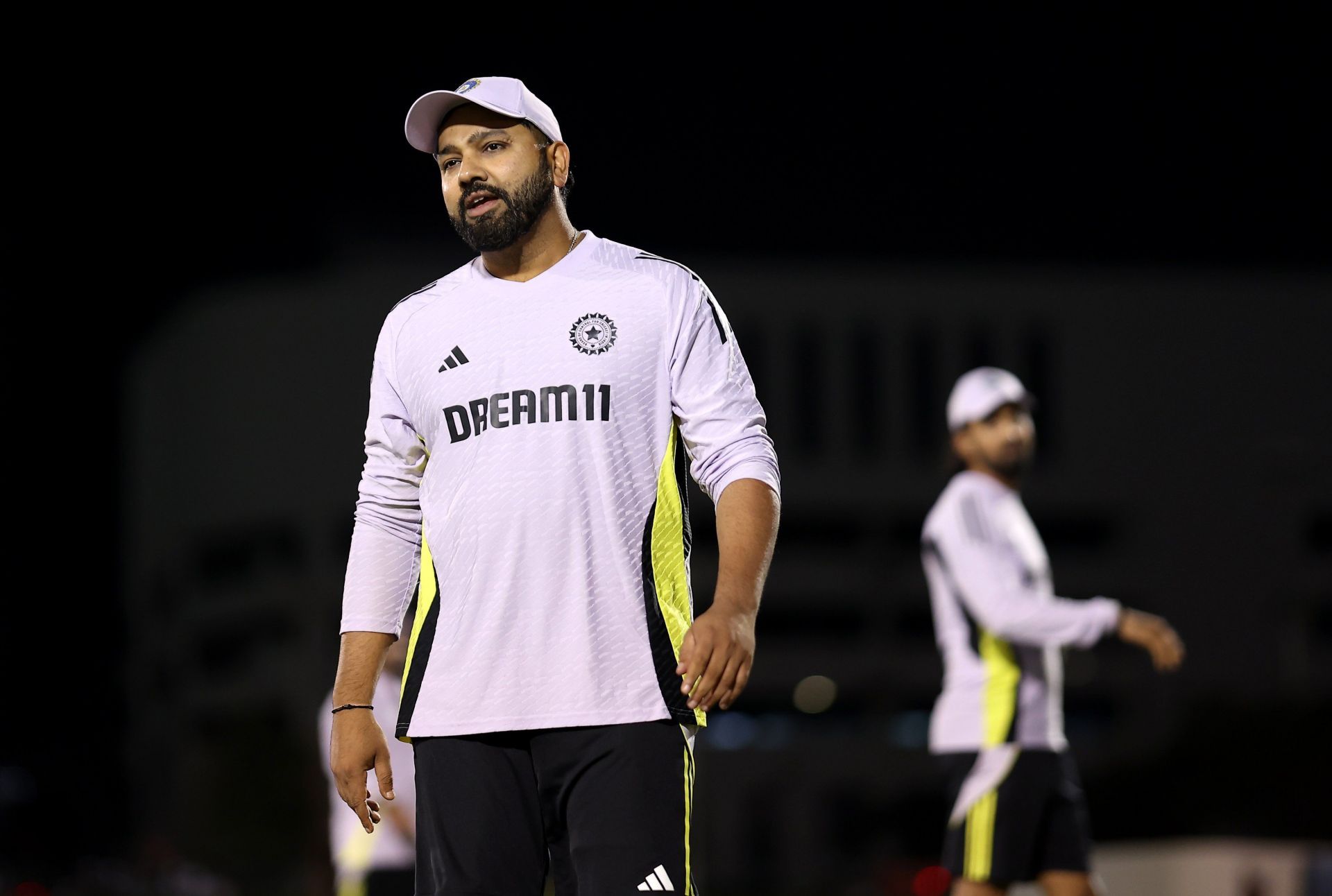 Rohit Sharma during a training session in Dubai during Champions Trophy 2025. (Image: BCCI/X)