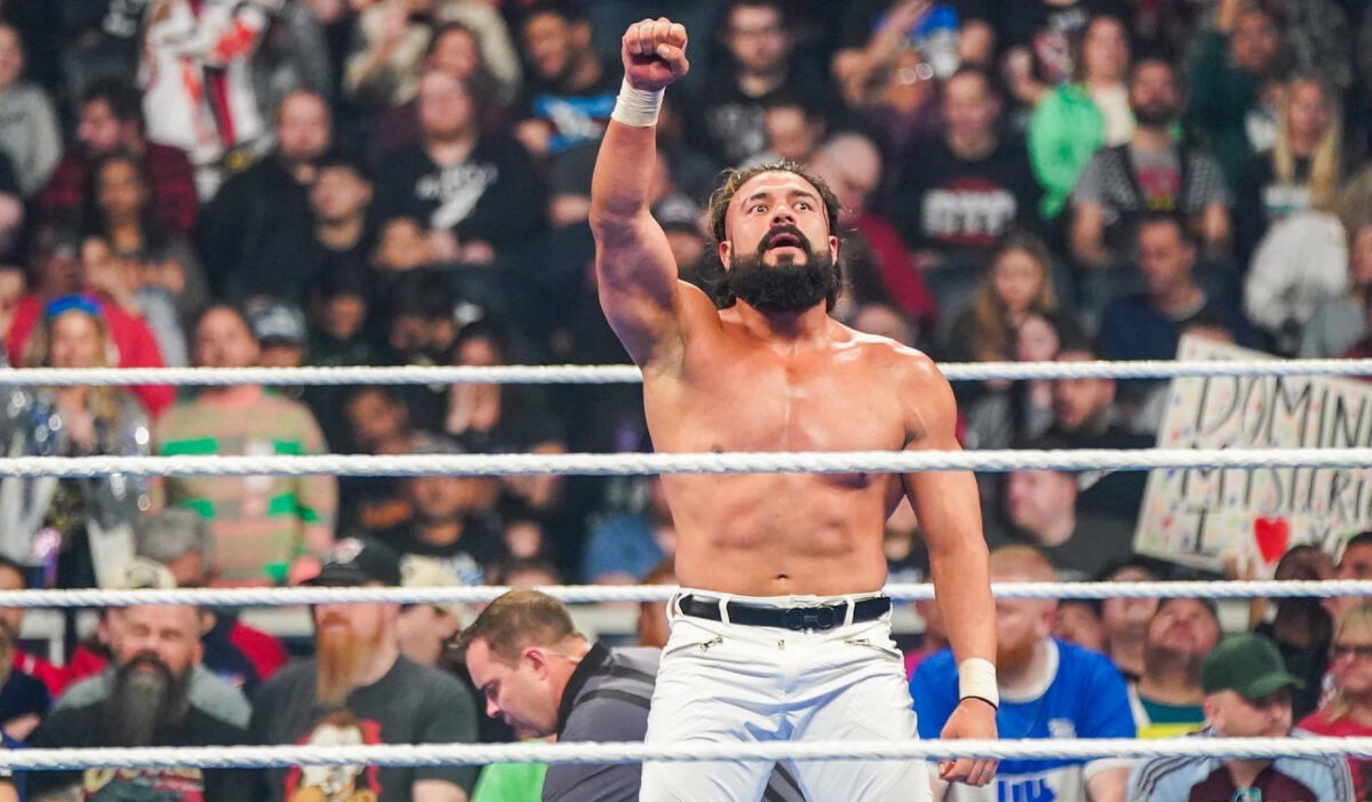 Andrade returned at last year&#039;s Royal Rumble but didn&#039;t get to show much in this year&#039;s match. (Image Credit: WWE.com).