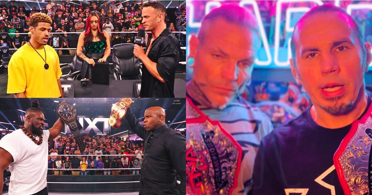 We got a big night on WWE NXT with the Hardy Boyz being called out and some fresh new faces! [Image credits: Screenshots from WWE NXT on Sony LIV]