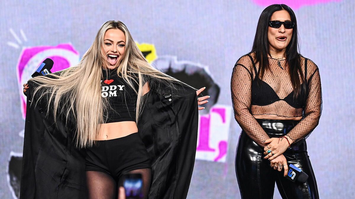 Liv Morgan and Raquel Rodriguez on the Royal Rumble 2025: Kickoff (Picture Courtesy: WWE.com)