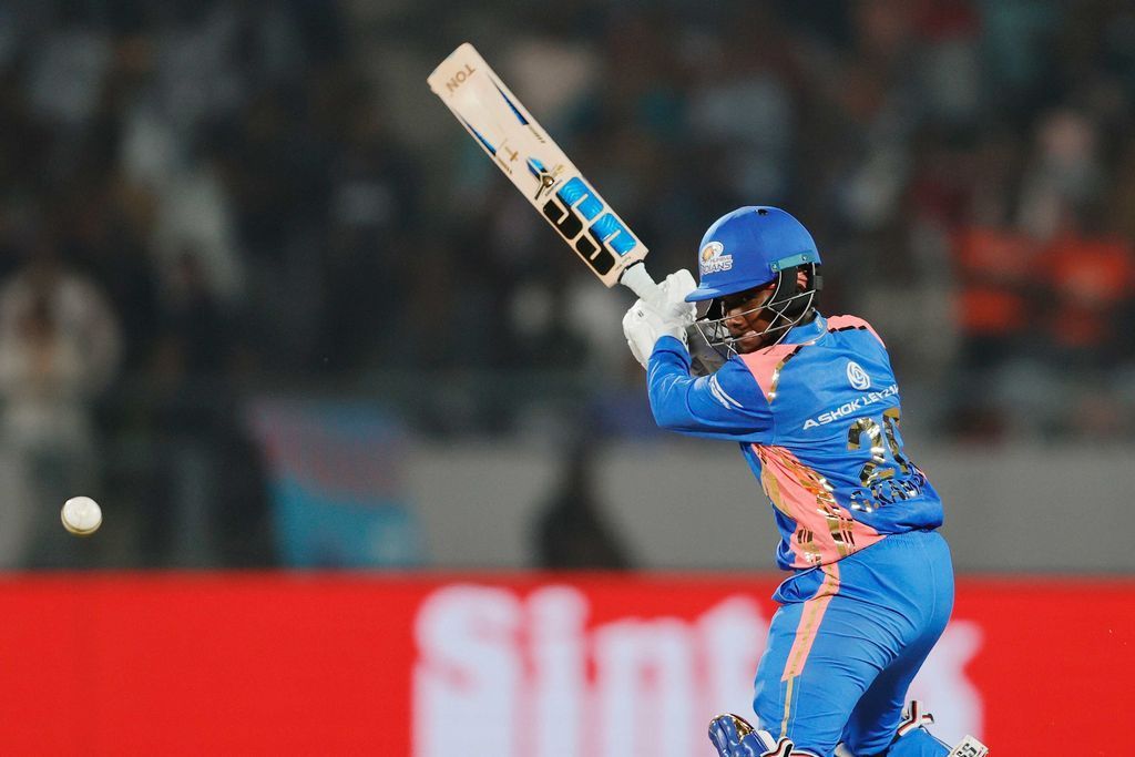 G Kamalini during MI vs GG WPL 2025 clash. (Image: wplt20.com)