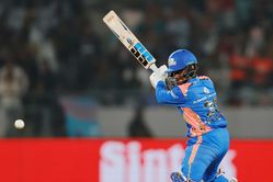 WPL's youngest debutant begins her career on a high with a confident boundary during WPL 2025 clash between MI and GG