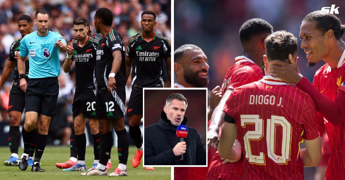 Jamie Carragher shares &lsquo;suspicion&rsquo; about Liverpool and Arsenal for next season amid ongoing title race (Source: All images from Getty)