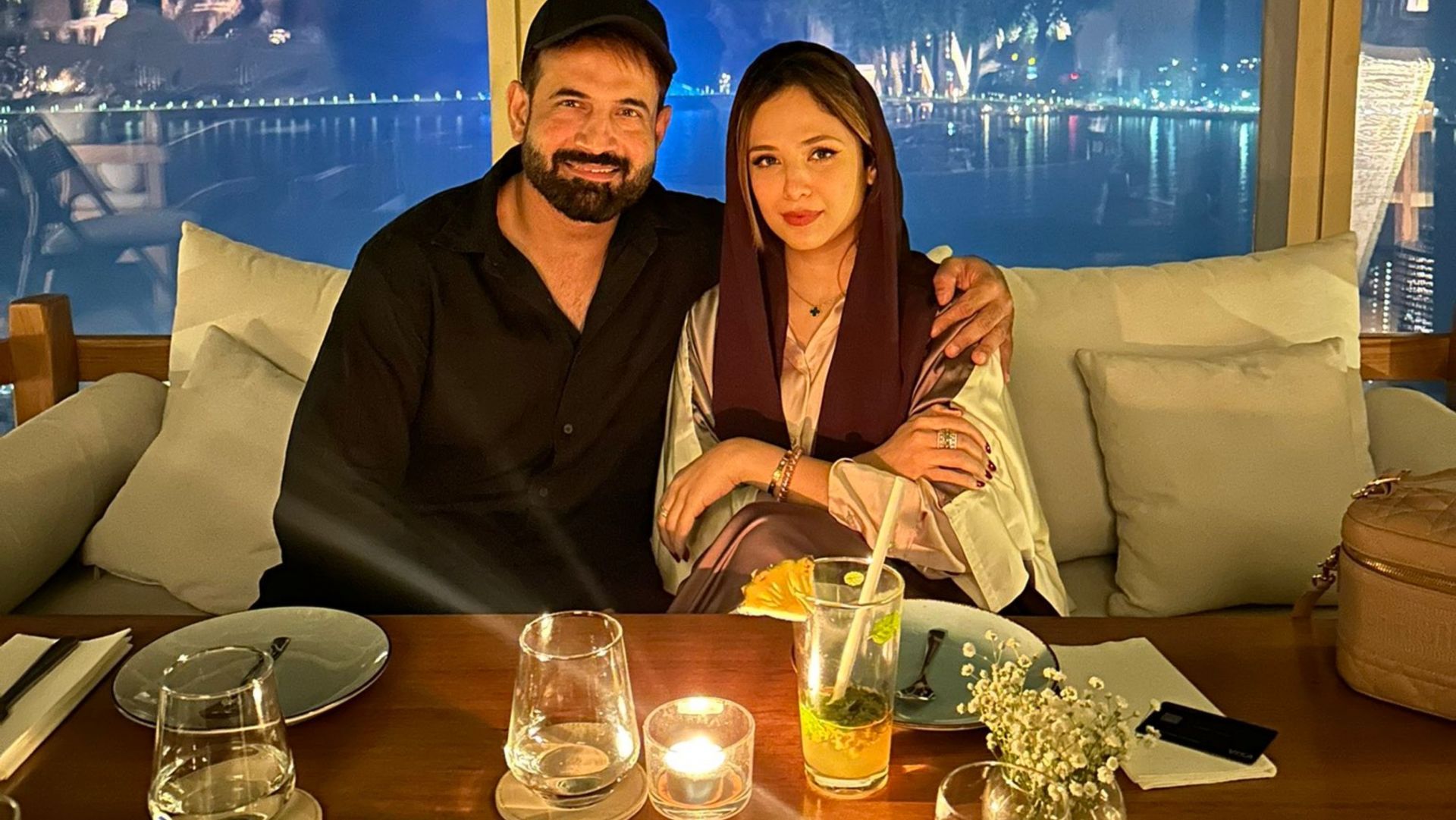 Irfan Pathan with his wife Safa Baig. (Image: Irfan Pathan/X)