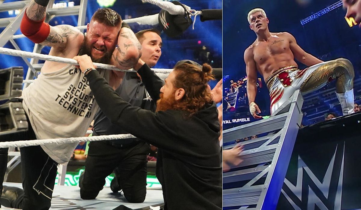 Kevin Owens suffered loss at Royal Rumble. [Image credits: Netflix UK &amp; Ireland X &amp; WWE.com]