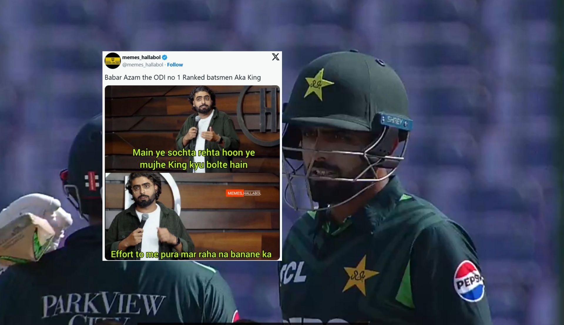 Fans troll Babar Azam after his batting failure in Tri-Series final. (Images: @TheRealPCB, @memes_hallabol/X)