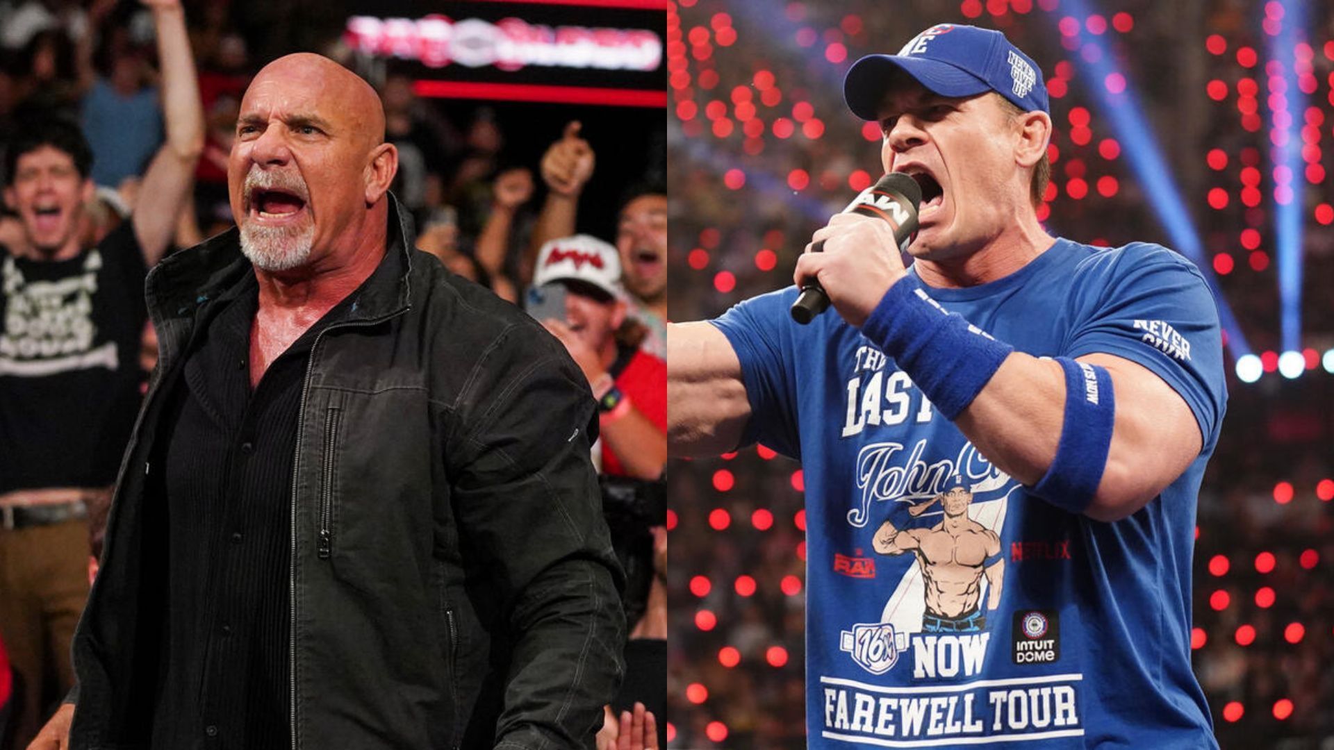 Both Goldberg and John Cena retiring this year! [Image credits: WWE.com]