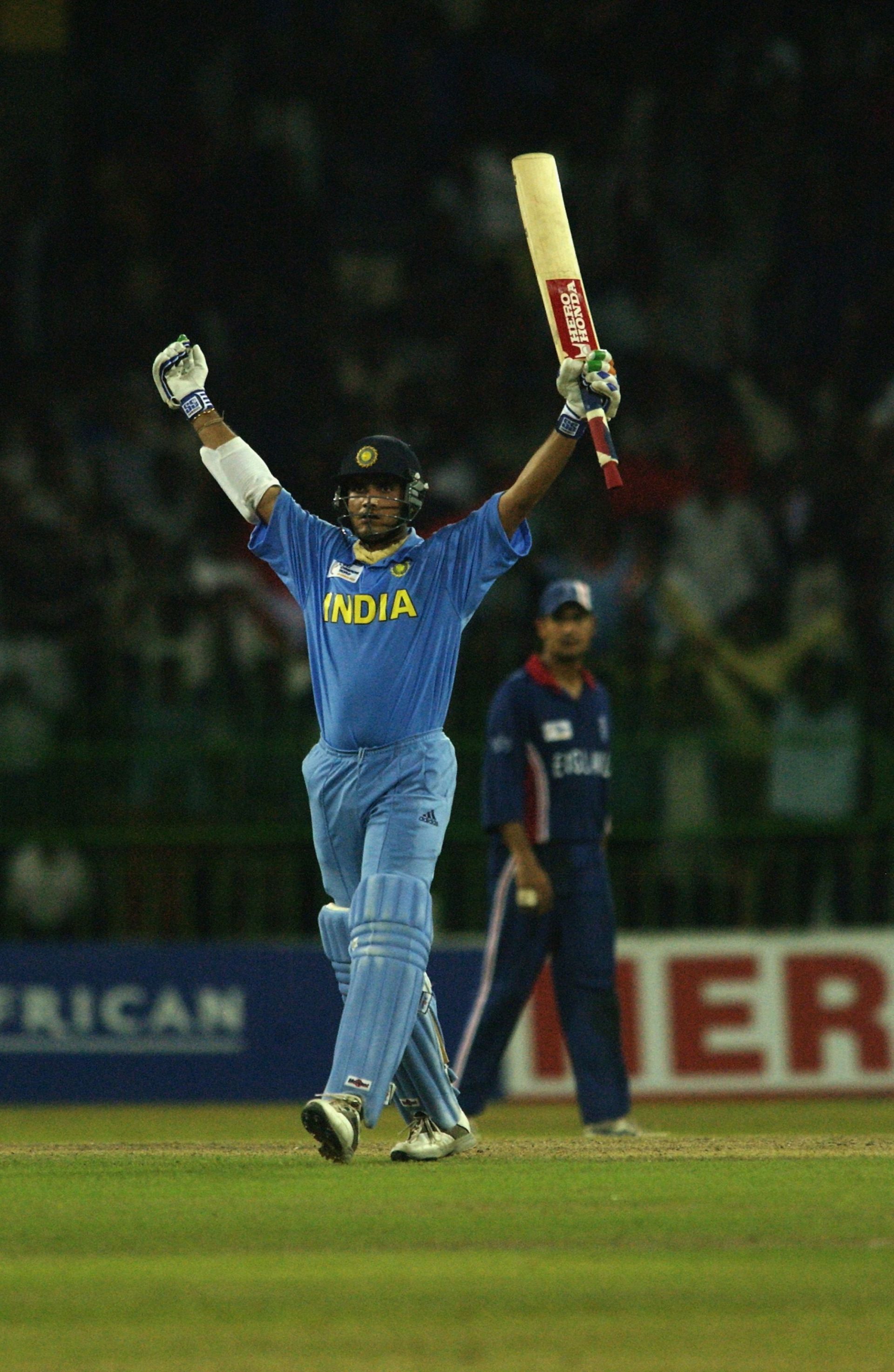 Sourav Ganguly of India celebrates