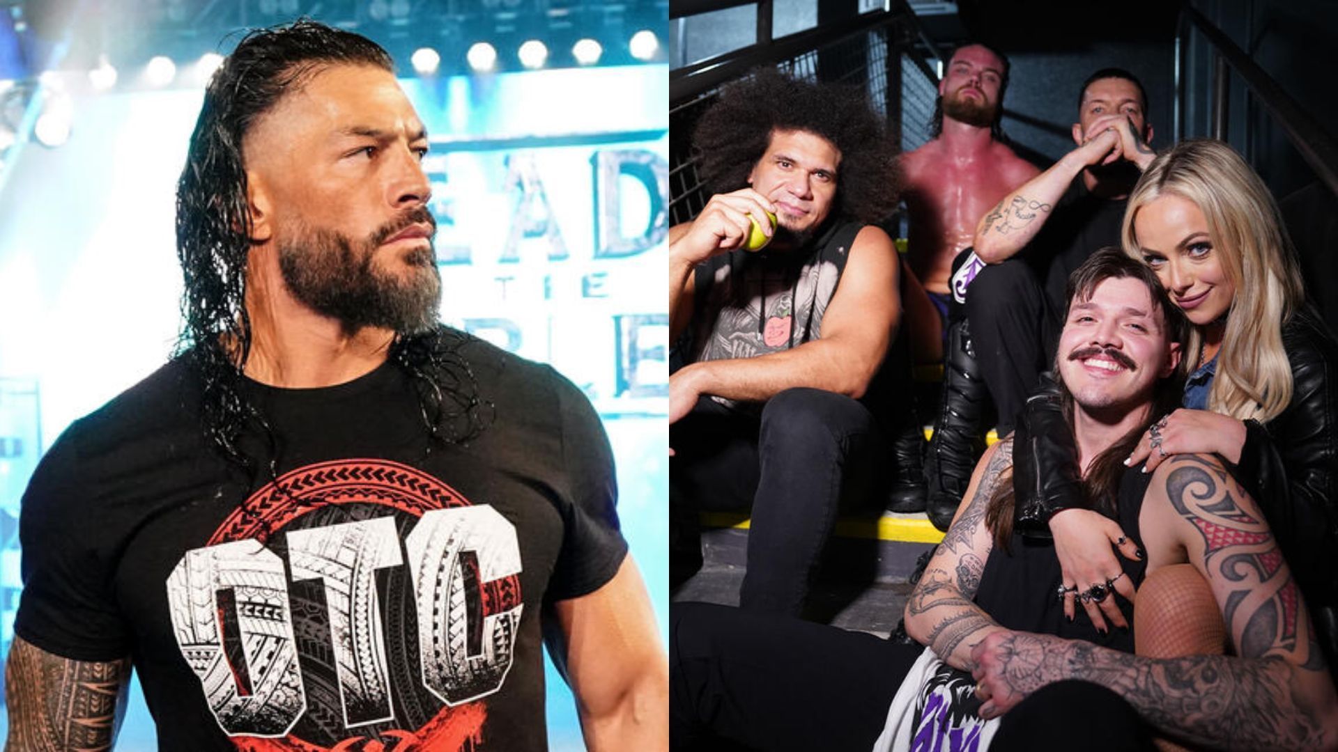 Roman Reigns (left) and the Judgment Day (right) [Image Credits: WWE.com]