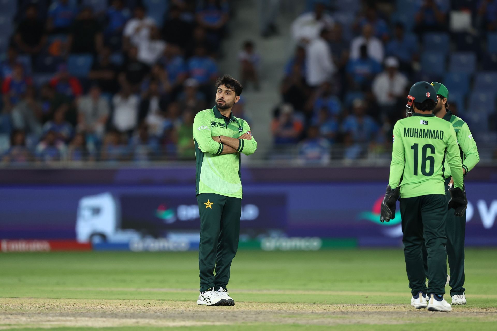 Abrar Ahmed bowled a ripper of a delivery to dismiss Gill. Source: Getty