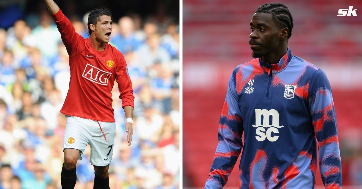 Cristiano Ronaldo (left) and Axel Tuanzebe