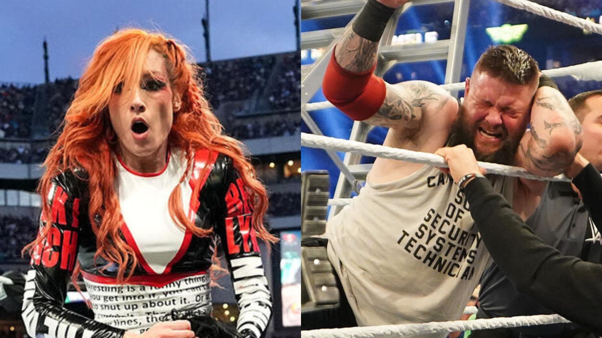 Becky Lynch and Kevin Owens. [Images via WWE.com]