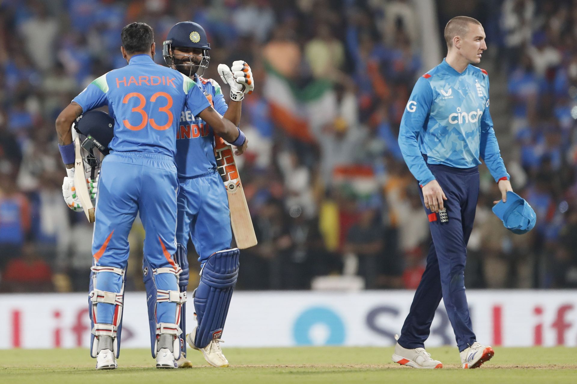 Team India celebrate their win in Nagpur. (Credits: Getty)