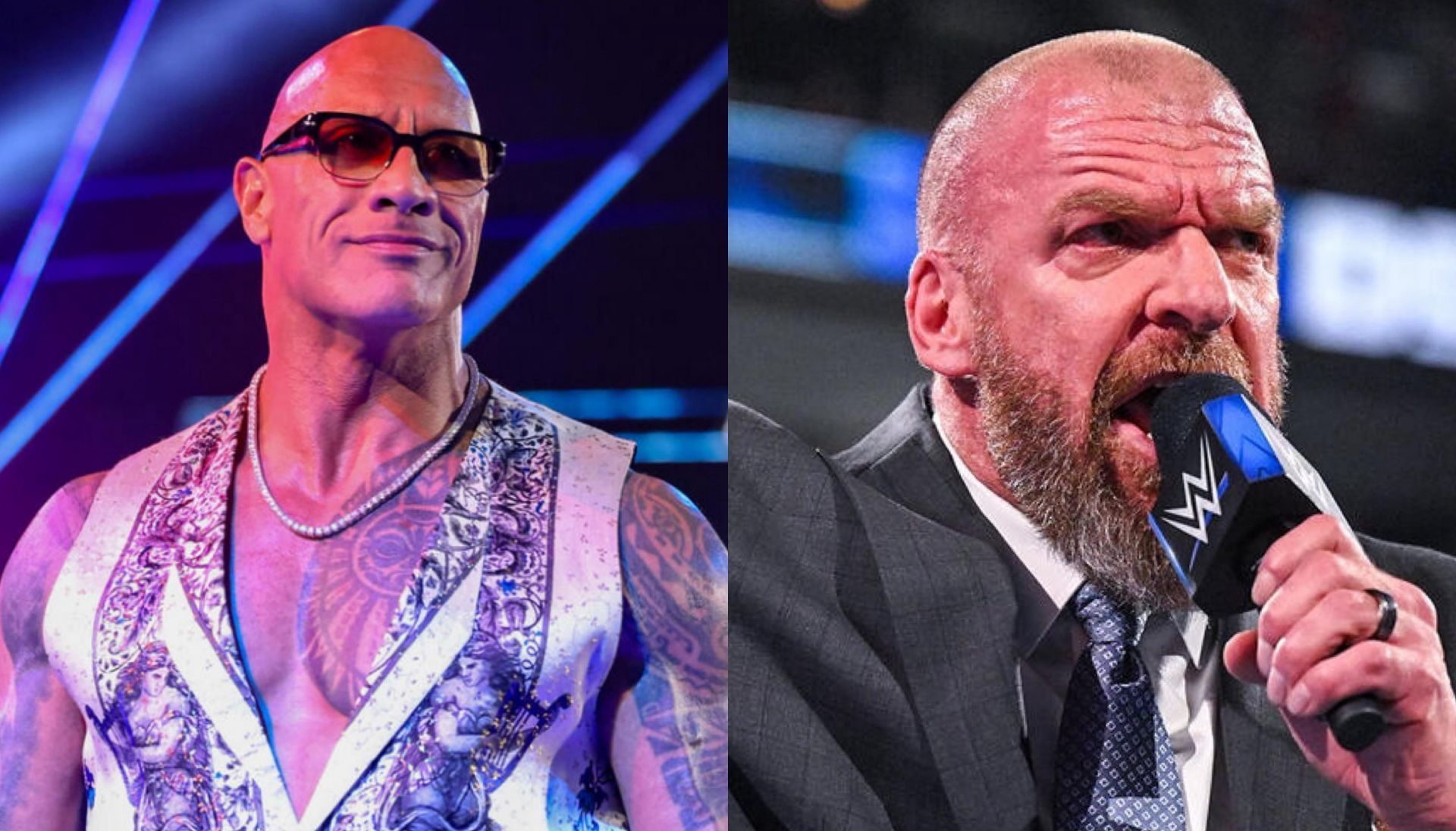 The Rock (left), and Triple H (right)  [Image Credits: wwe.com]