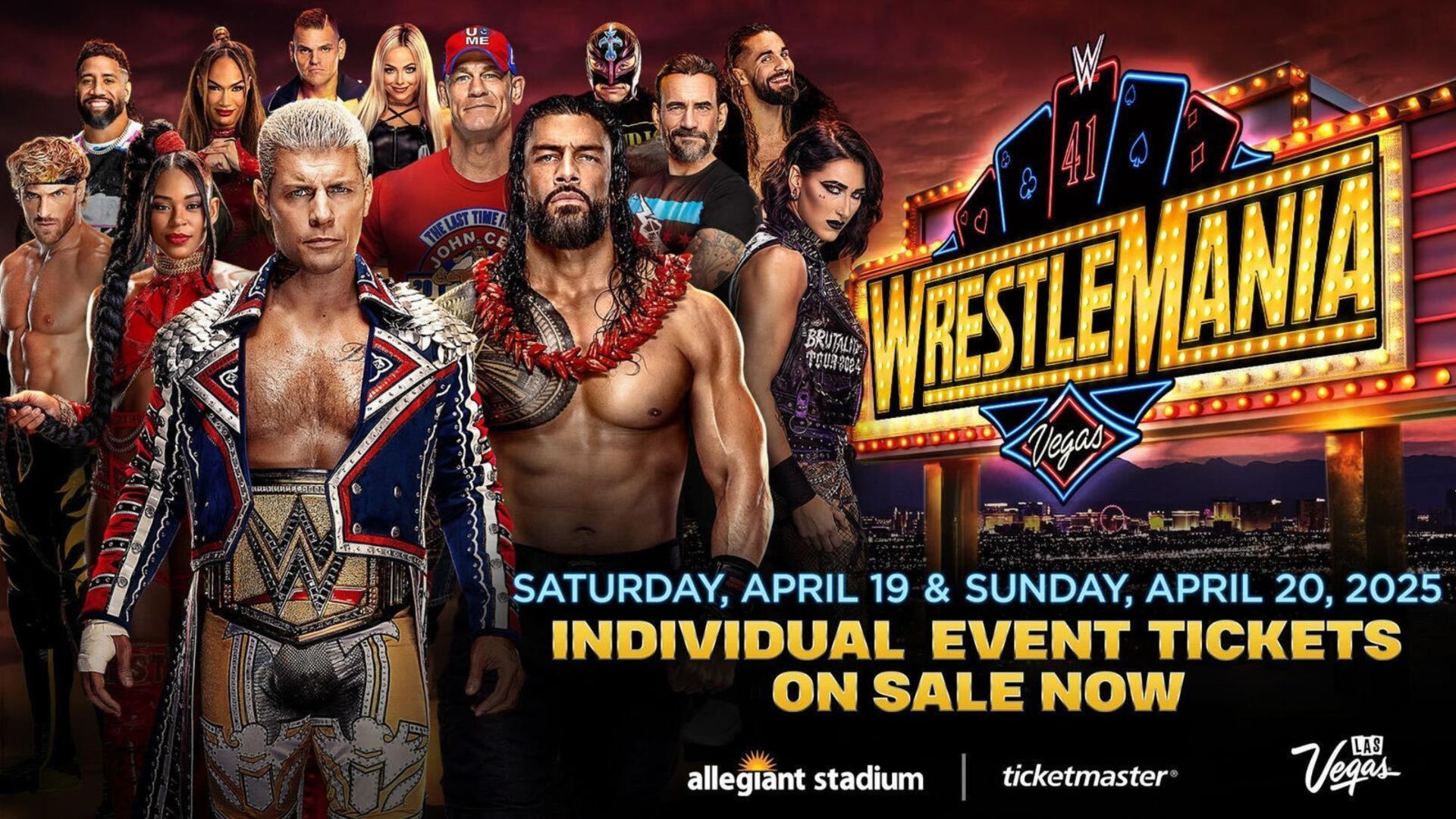 The official WWE WrestleMania 41 poster (Image via WWE.com).