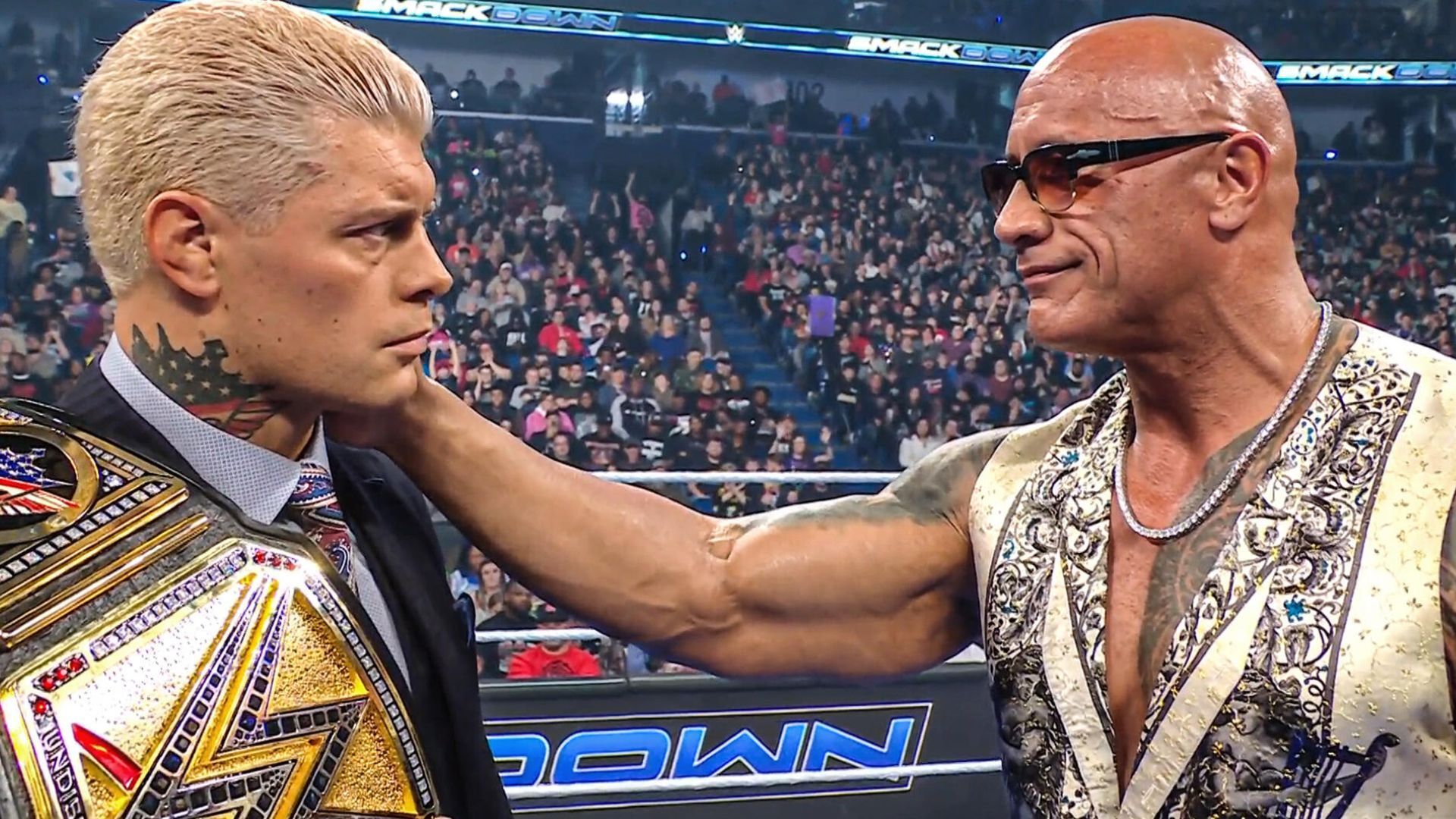 Cody Rhodes and The Rock on SmackDown! [Image credit: WWE.com]