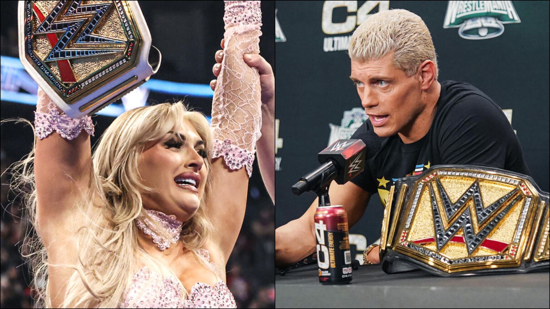 Tiffany Stratton (L) Cody Rhodes (R) (Image credits: wwe.com)