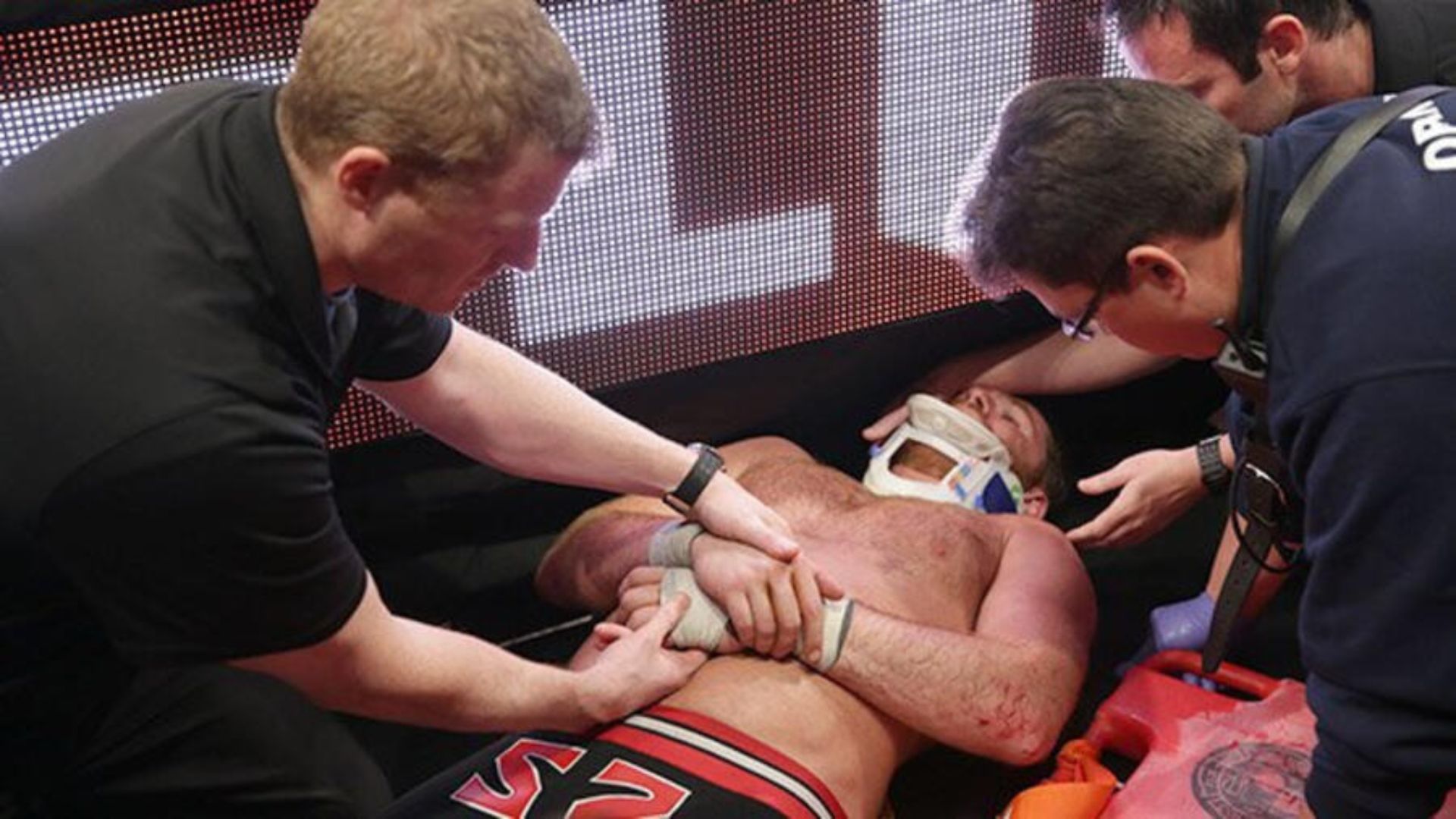 The star is injured (Credit: WWE.com)