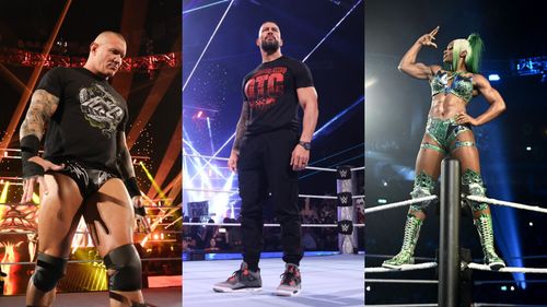 Randy Orton (L), Roman Reigns (C), and Jade Cargill (R) are all currently out of action. [Images via WWE.com]