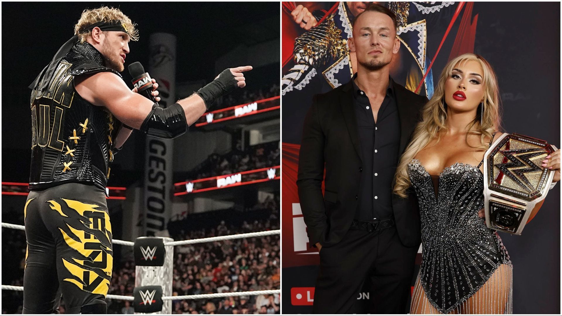 Logan Paul, Ludwig Kaiser, and Tiffany Stratton at WWE RAW