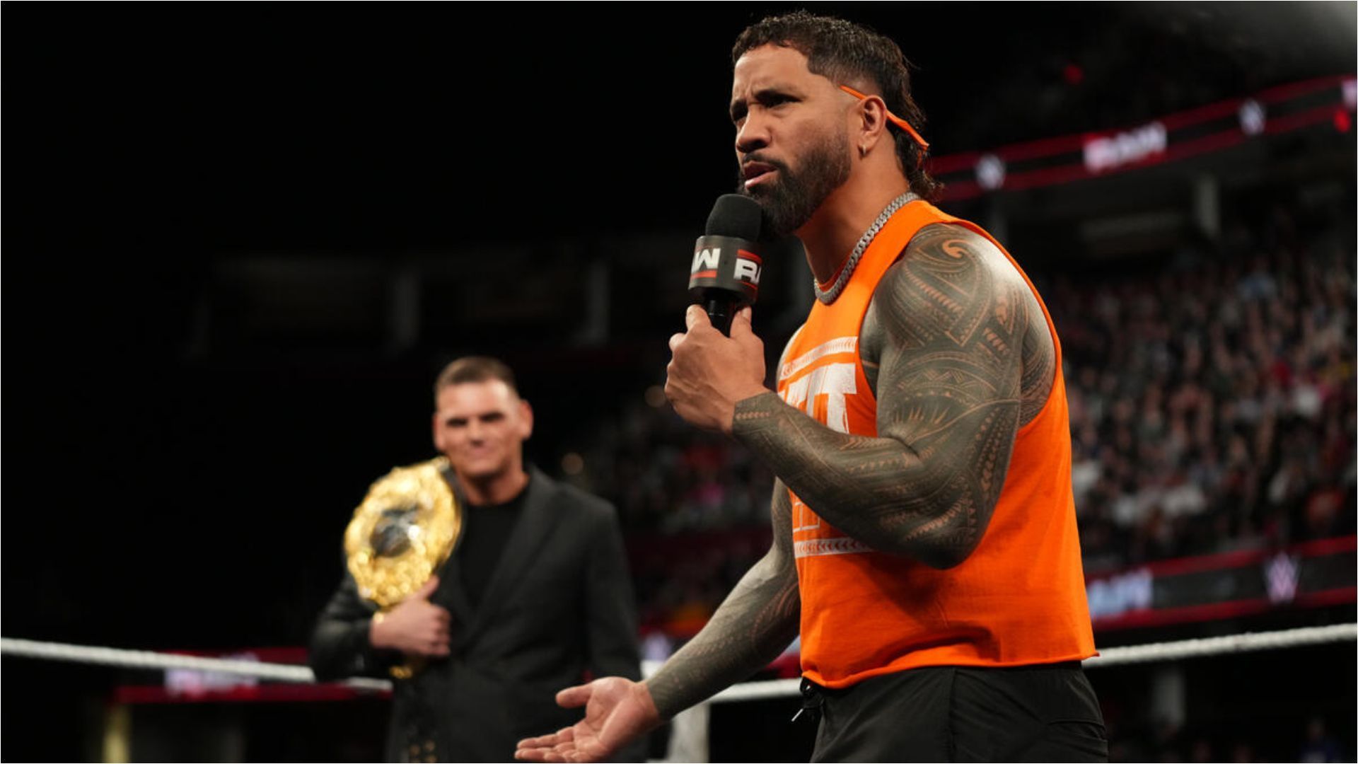 Jey Uso addresses World Heavyweight Champion Gunther on RAW after Royal Rumble 2025 [Image: WWE.com]