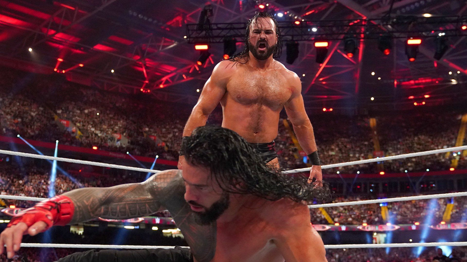 Drew McIntyre failed to do anything to Roman Reigns. (Image credits: wwe.com)