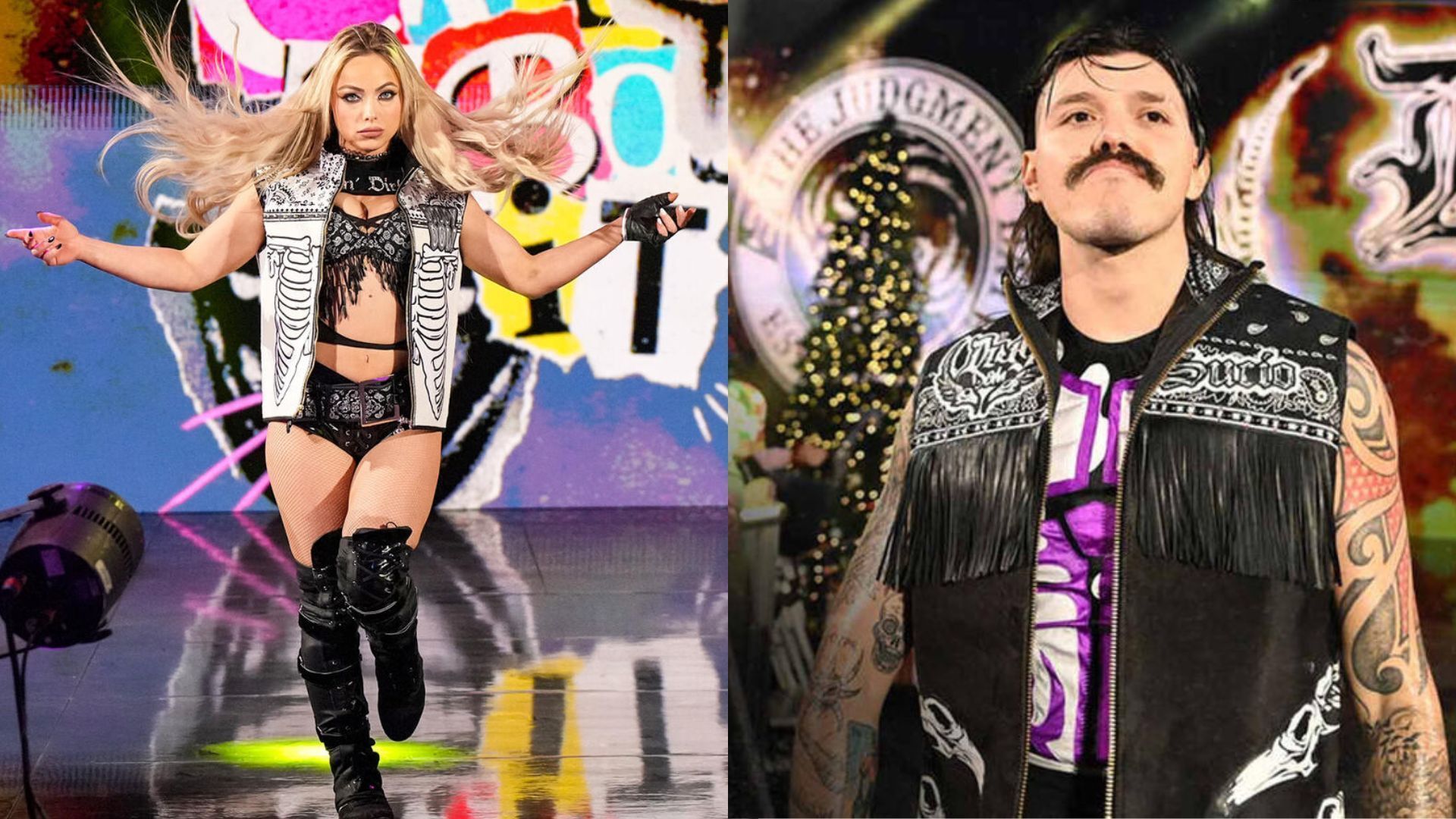 Liv Morgan (left), Dominik Mysterio (right) (Image Credits: WWE.com)