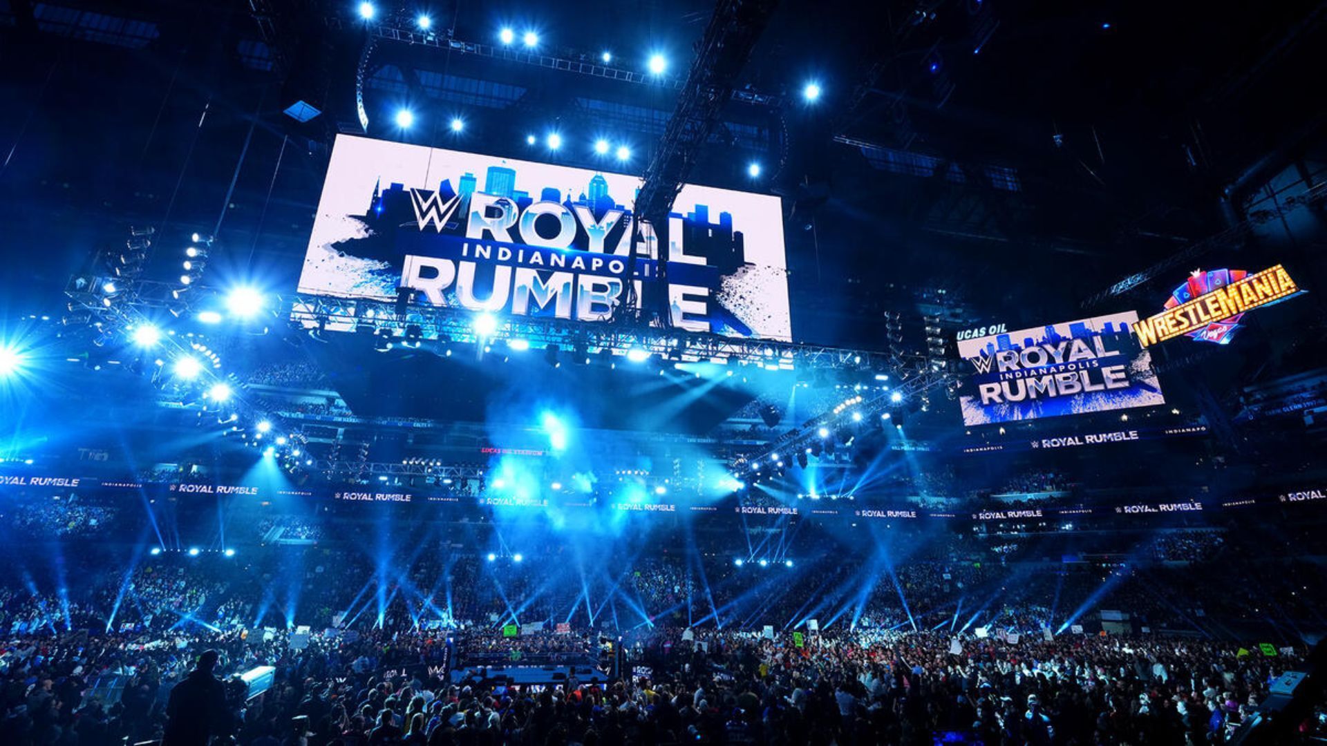 Lucas Oil Stadium in Indianapolis, Indiana, hosted the 2025 Royal Rumble [Photo credit: WWE]