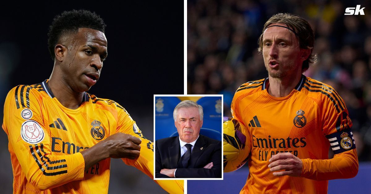 Real Madrid boss Carlo Ancelotti decides who among Luka Modric and Vinicius is &lsquo;correct&rsquo; after angry altercation in win over Leganes (Source: All images from Getty)