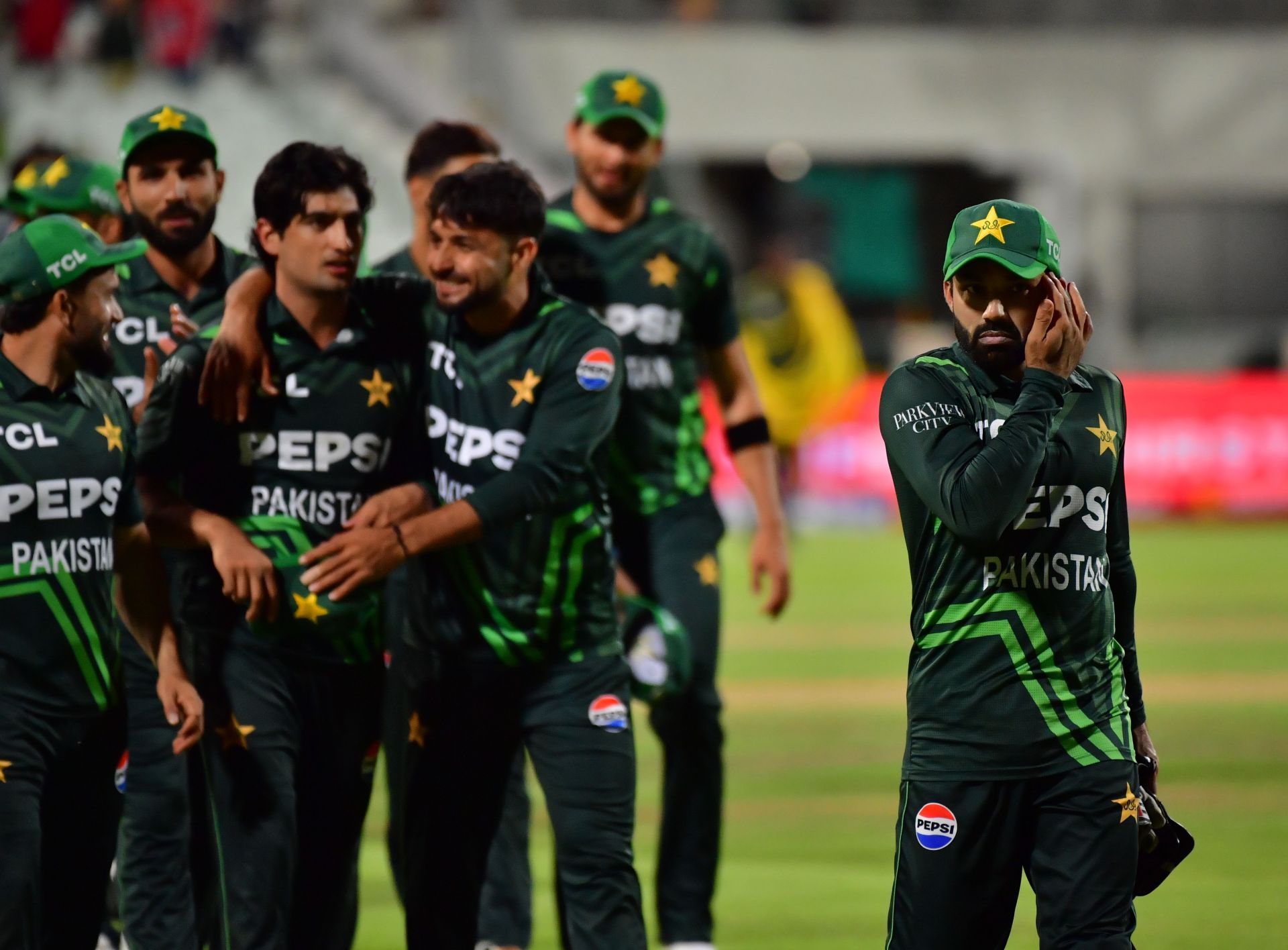 Mohammad Rizwan and his men after series win in South Africa. (Credits: Getty)