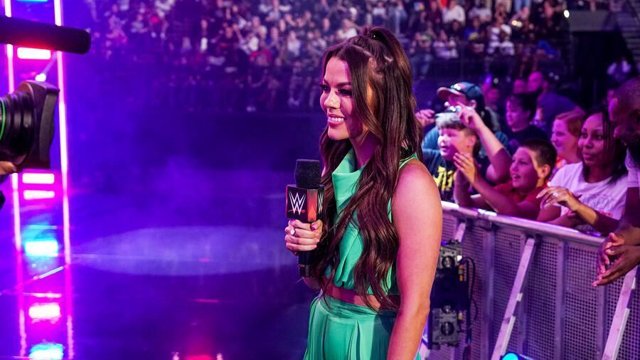 WWE backstage reporter Jackie Redmond (Photo credit: WWE.com)