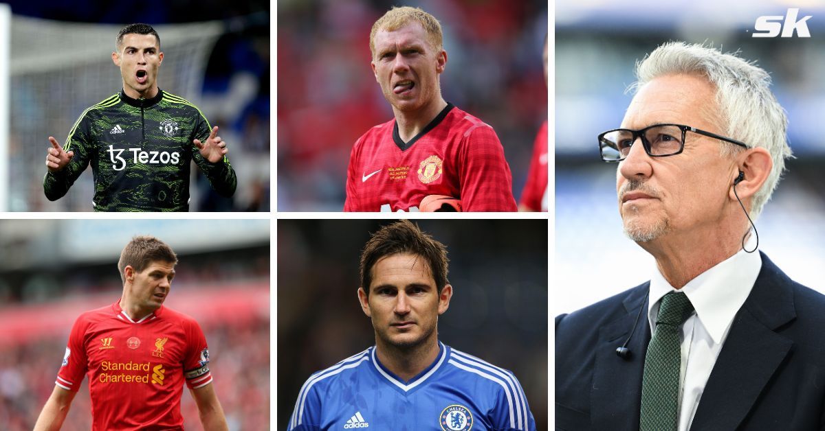 L to R: Cristiano Ronaldo, Steven Gerrard, Paul Scholes, Frank Lampard and Gary Lineker (All images sourced from Getty)