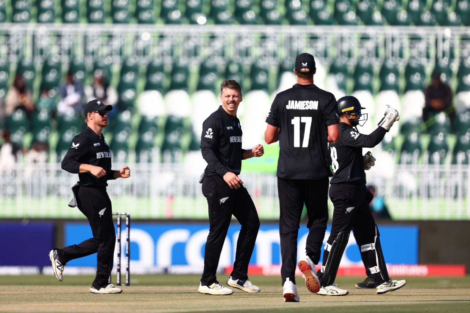 Michael Bracewell celebrates a wicket. (Credits: Getty)