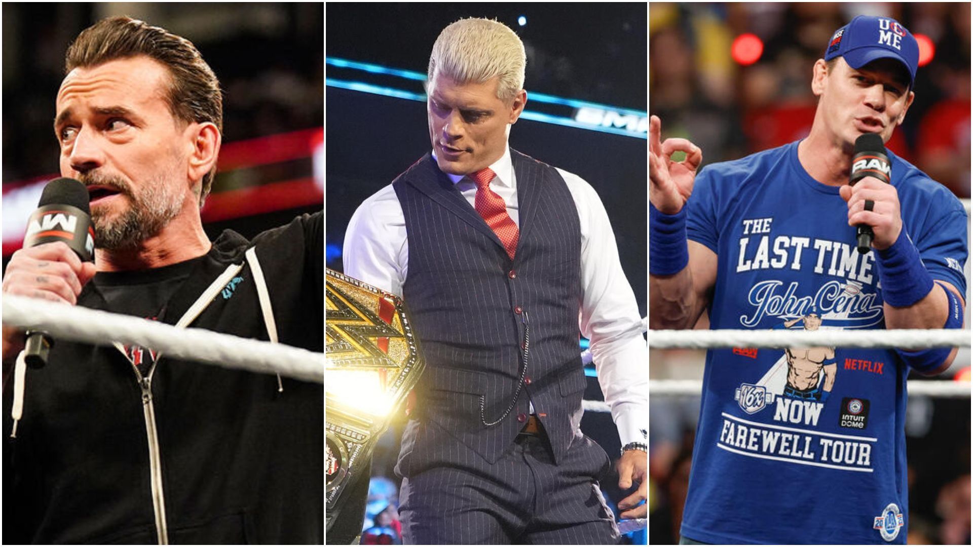 CM Punk, Cody Rhodes, &amp; John Cena [From left to right] [Images via WWE.com]