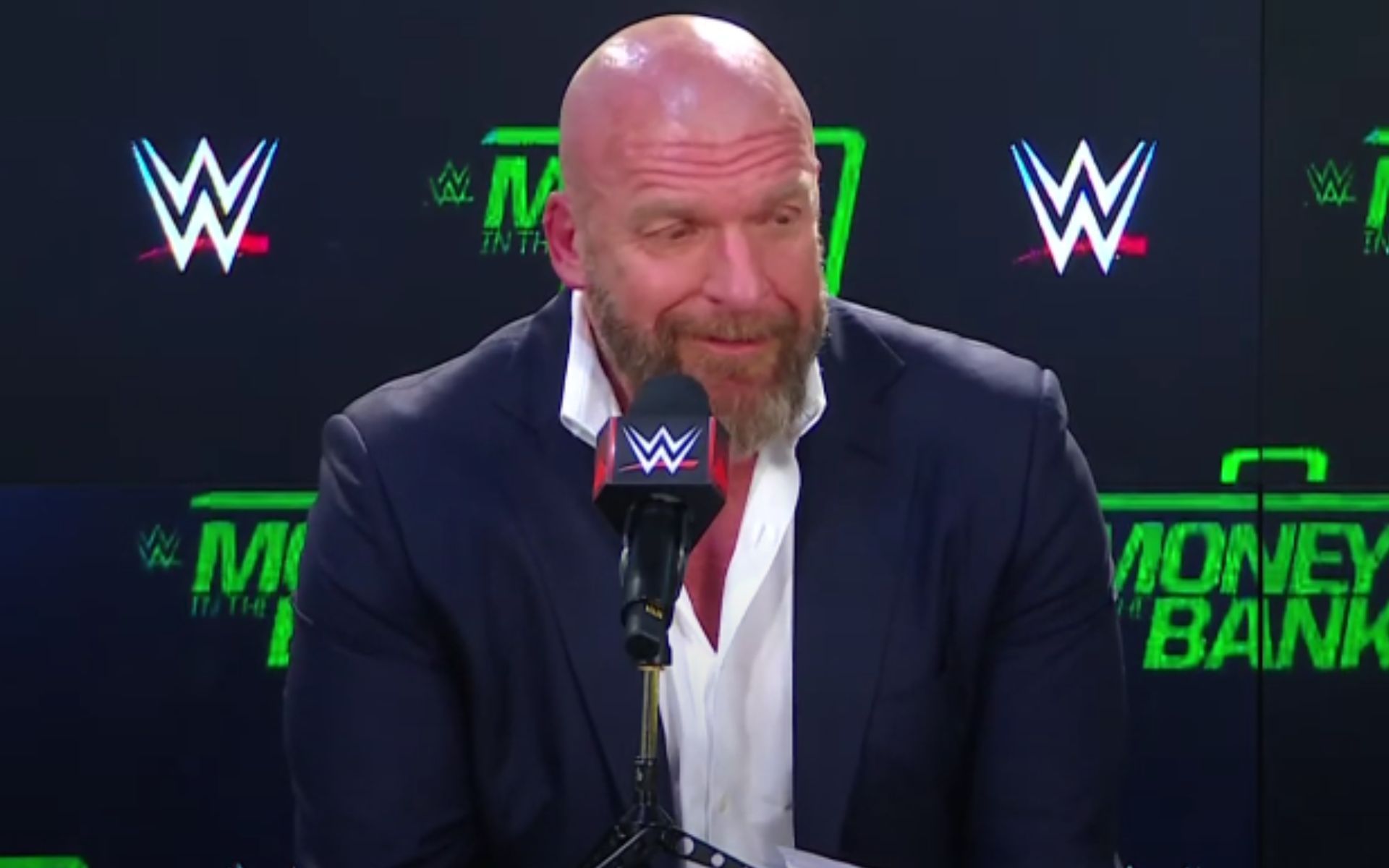 Triple H at the MITB Post-Show Press Conference (Pic Courtesy: WWE on YouTube)