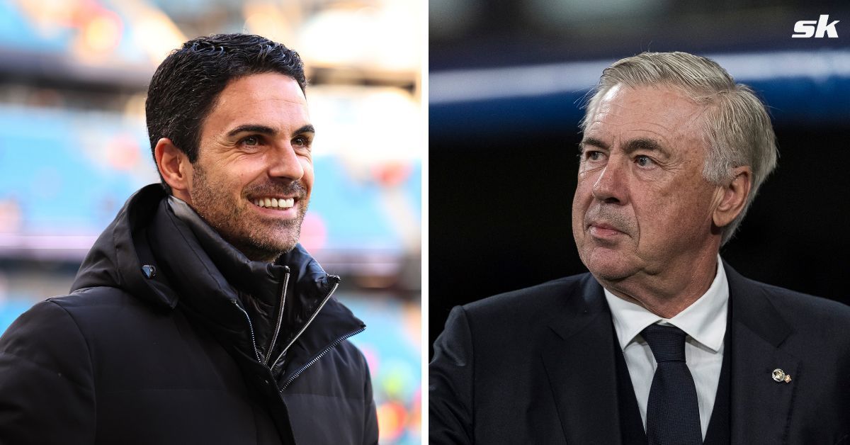 Mikel Arteta (left) and Carlo Ancelotti