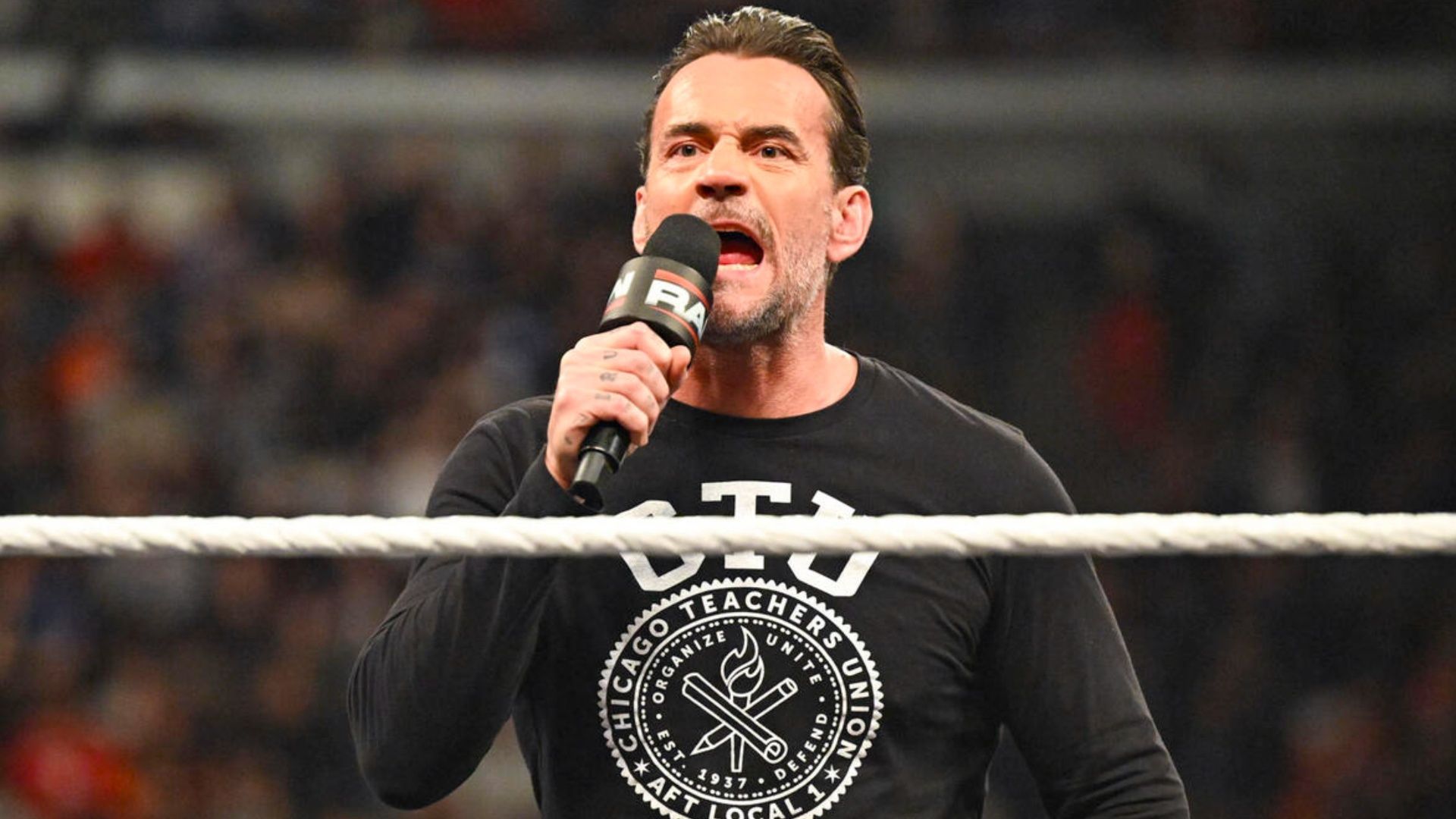 CM Punk cuts a promo on WWE RAW (Image via WWE.com).