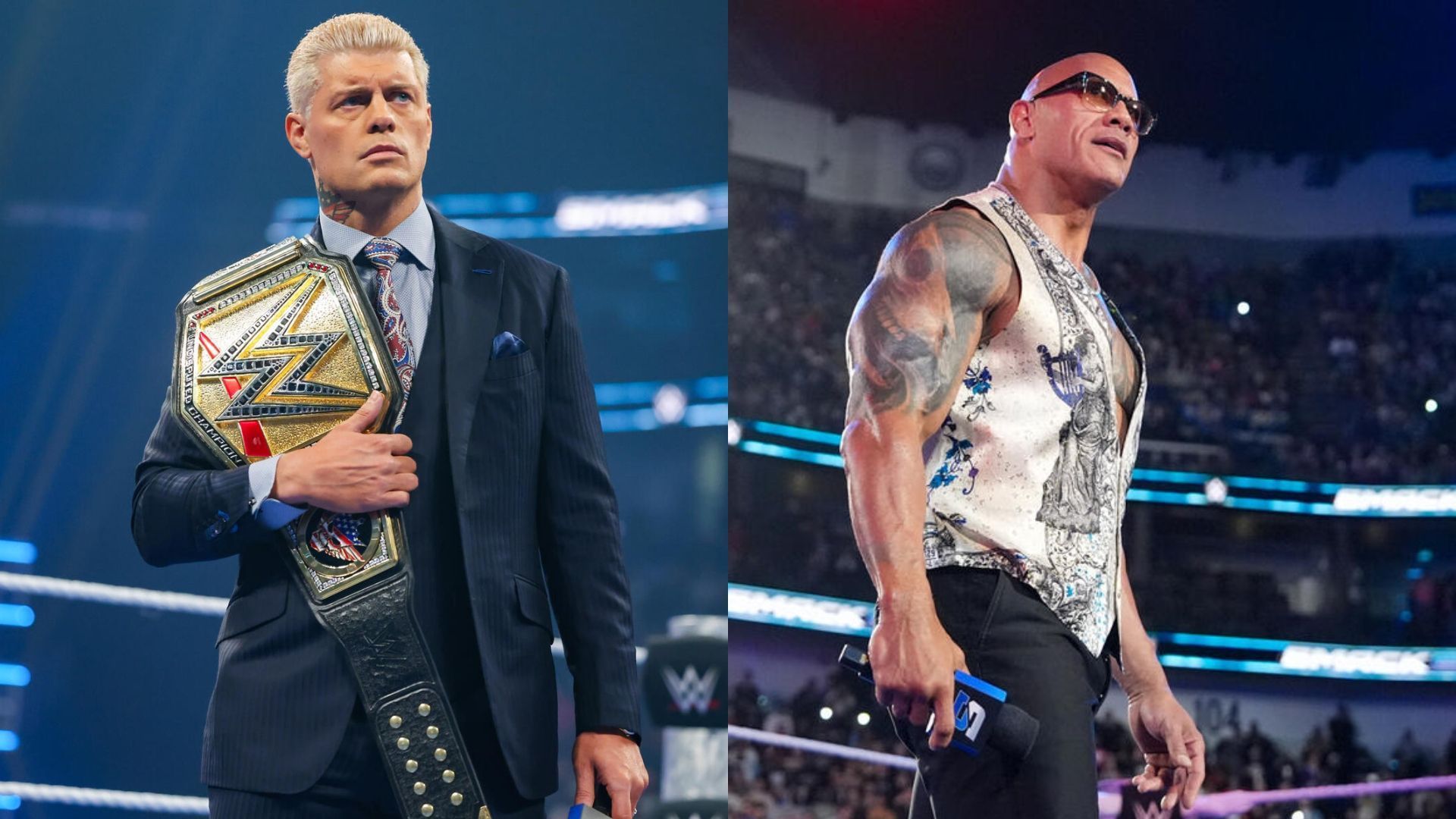 The Rock and Cody Rhodes at SmackDown (Image via wwe.com)