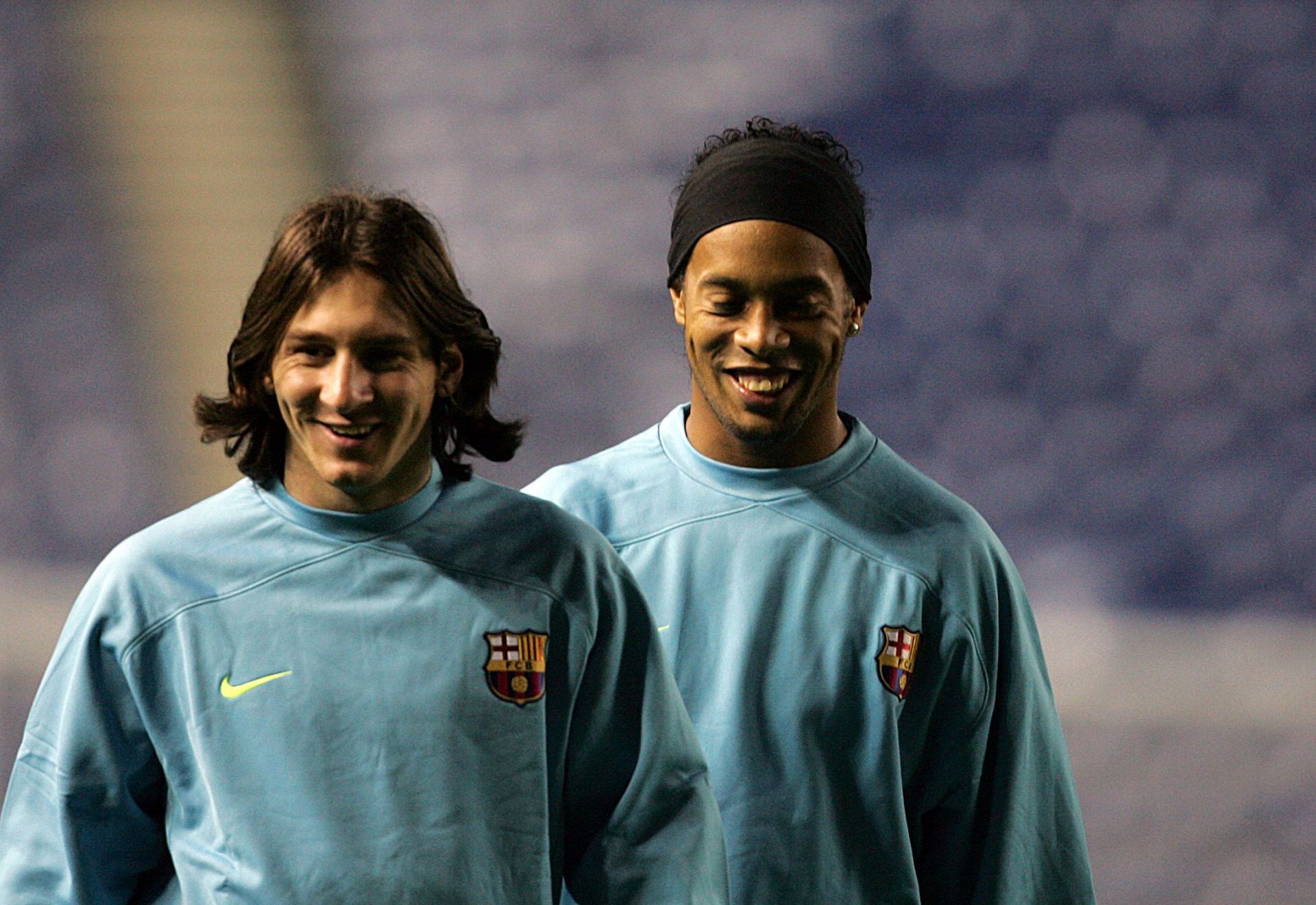 Lionel Messi and Ronaldinho