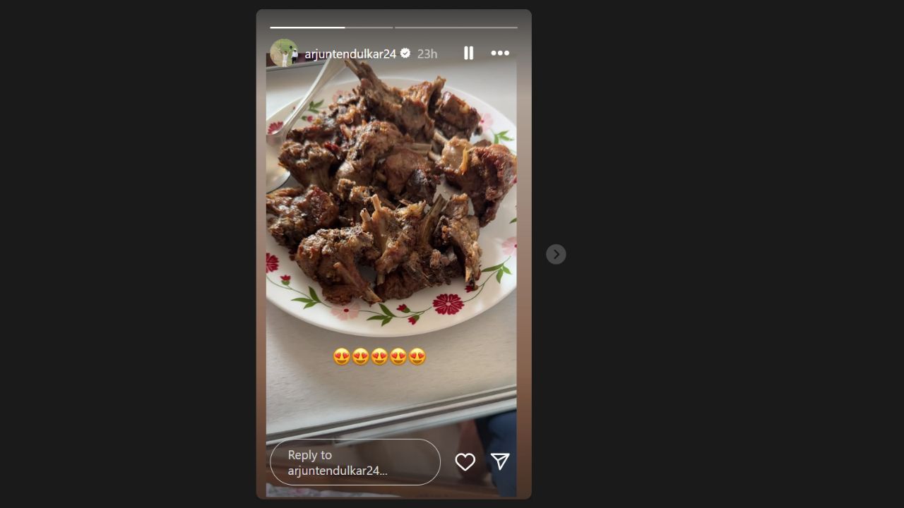 अर्जुन तेंदुलकर ने लव इमोजी के साथ इंस्टाग्राम पर शेयर की खास स्टोरी (photo credit: instagram/arjuntendulkar24)